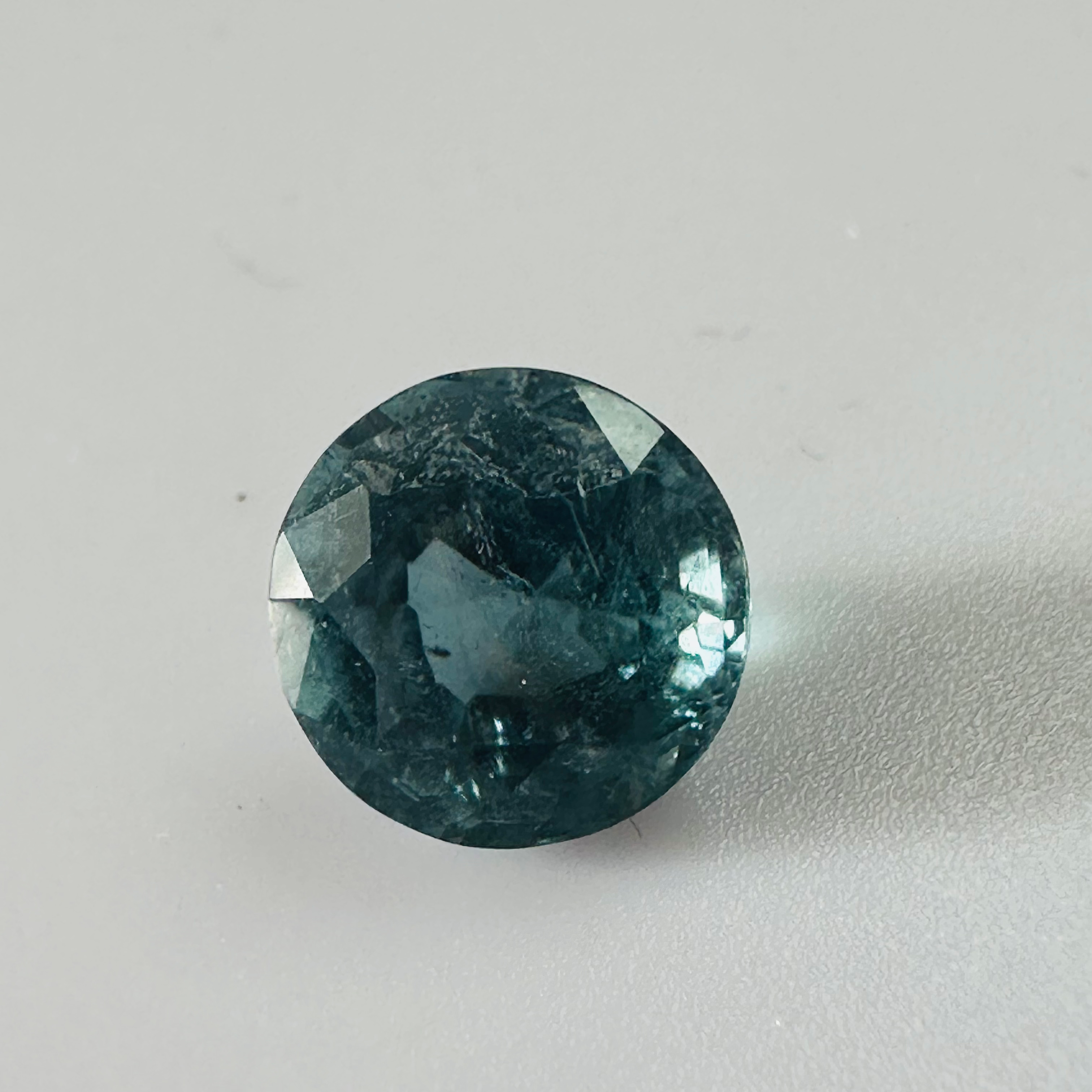 TOURMALINE BLUE ROUND 9MM.  2.96CTS image 1