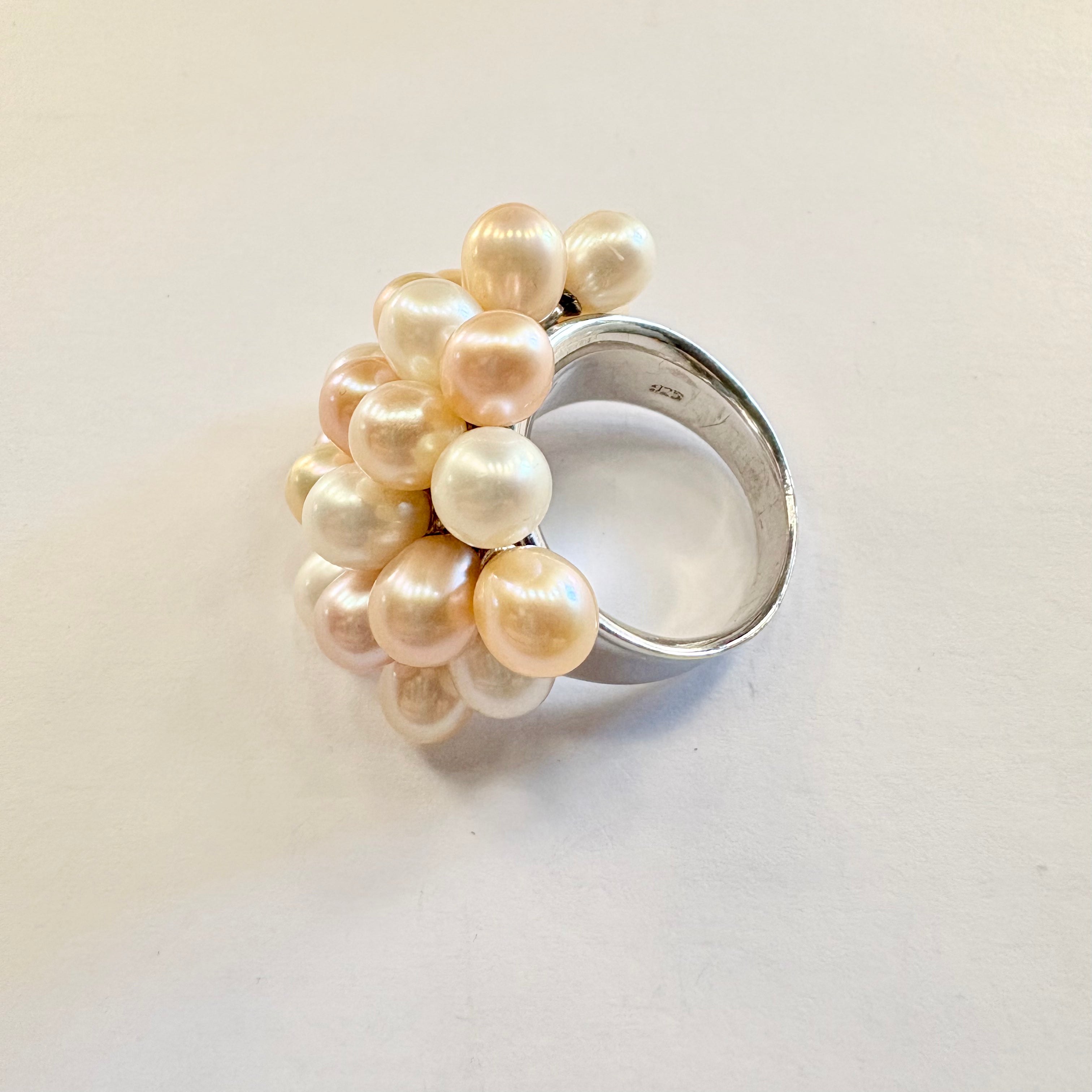 Sterling Silver Pearl Ring P1/2 image 1