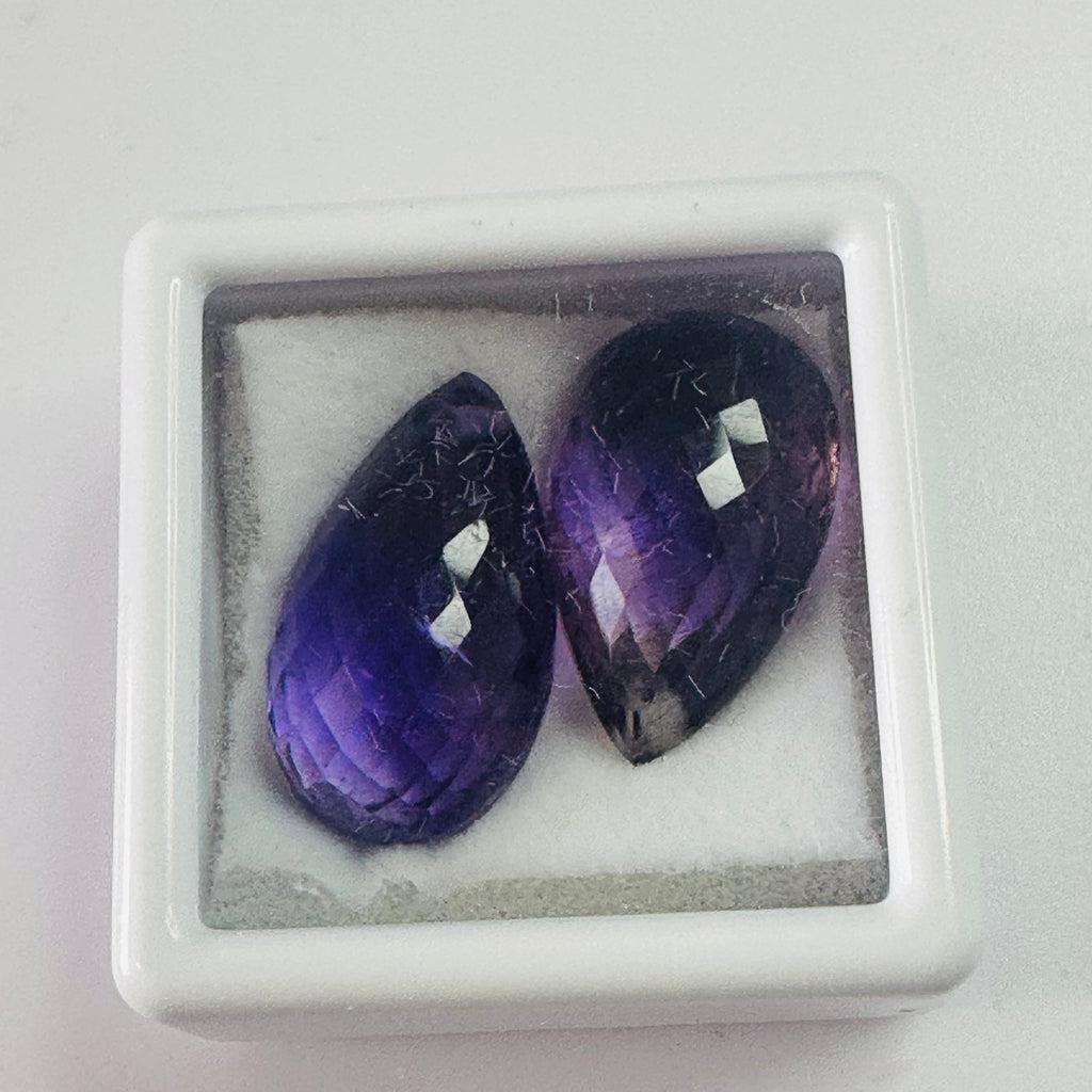 AMETHYST BRIOLETTE PAIR 18MMX10.8MM 23.14CTS image 3