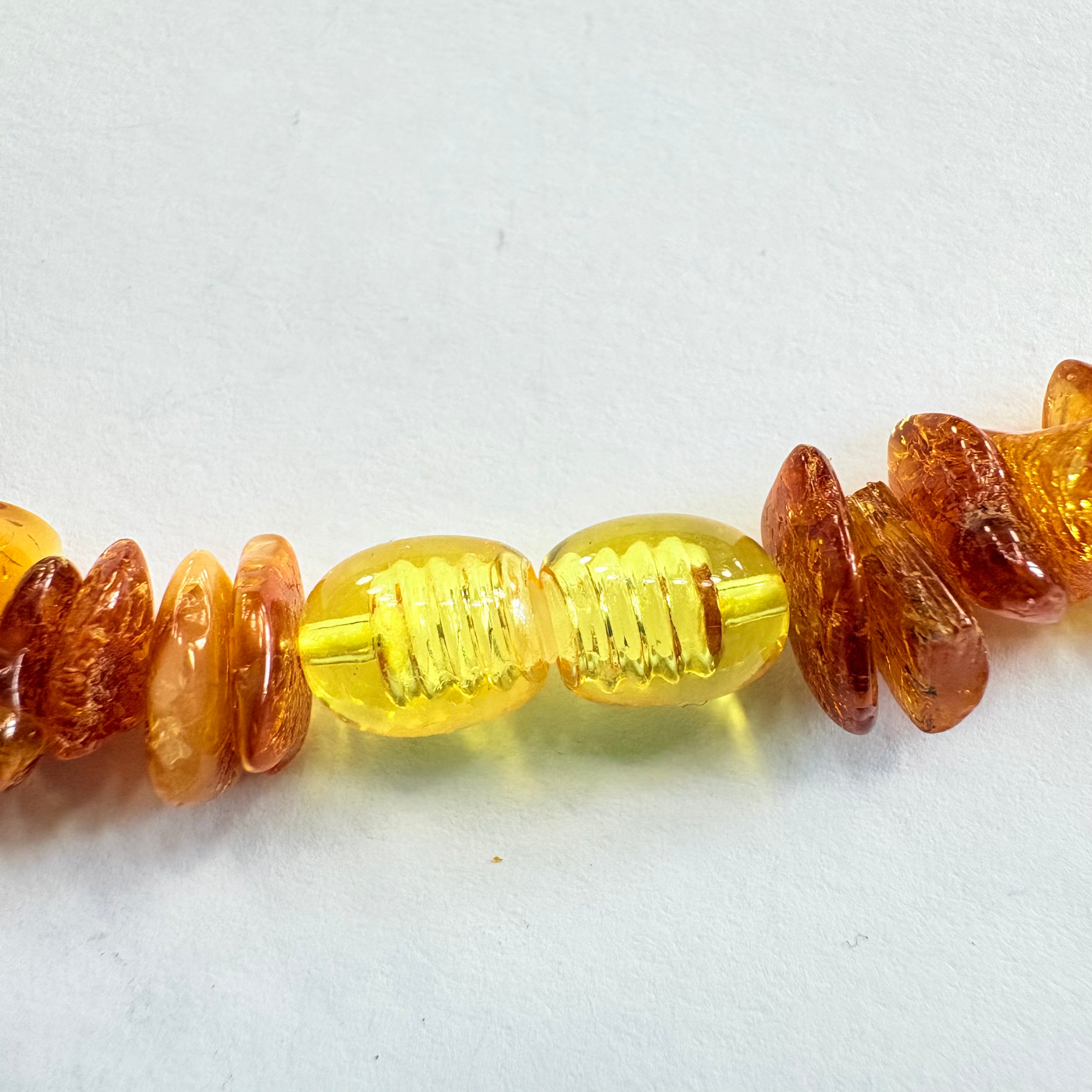 New Amber threaded necklace 40cm image 2