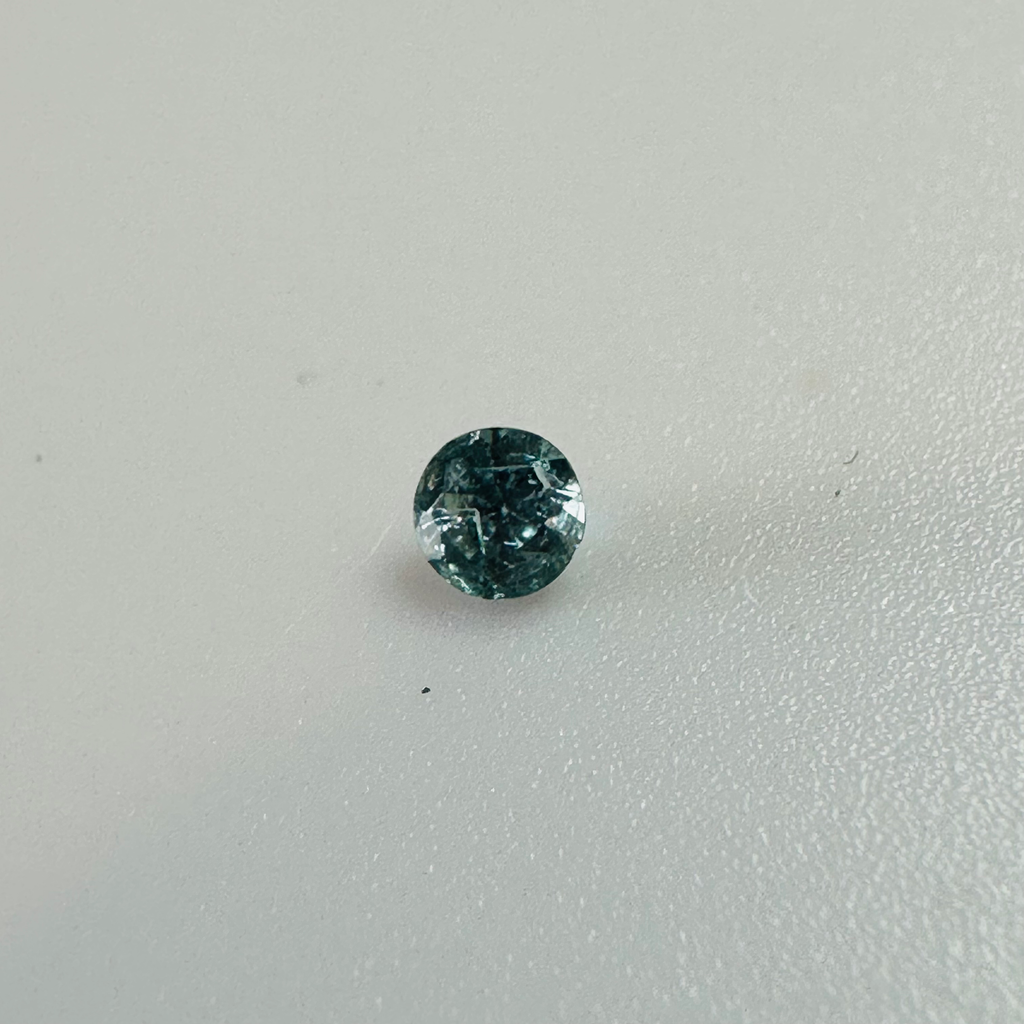 ZIRCON BLUE ROUND. 3.8MM  0.10CTS image 1