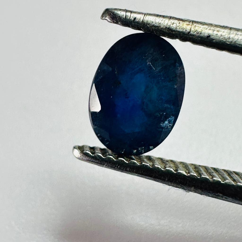 BURMA BLUE SAPPHIRE OVAL 6.9MMX5MM 1.11CTS image 0