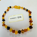 New Amber multi coloured knotted bracelet 8 inch image 0