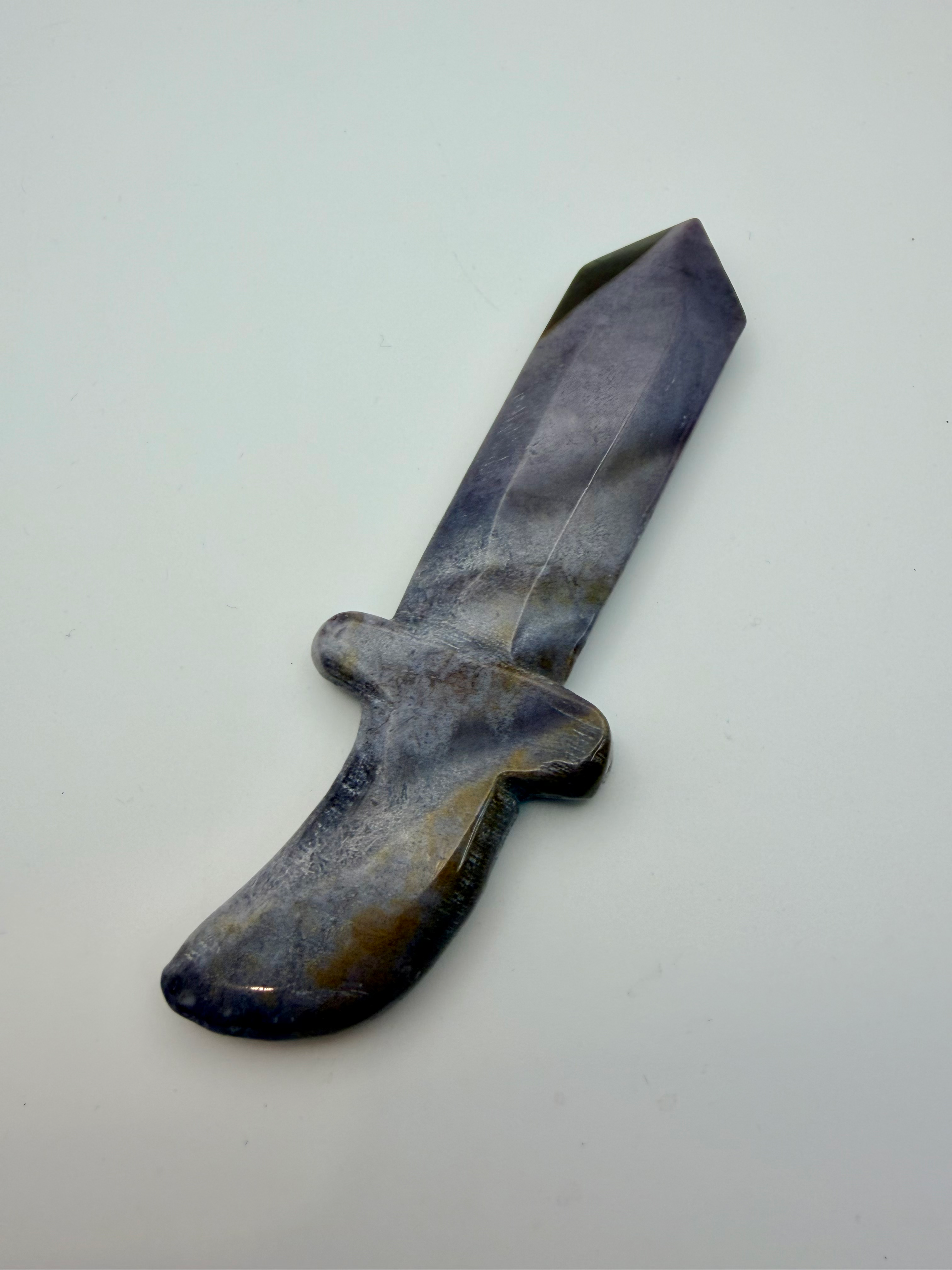 Ocean Jasper Carved Knife ornament 14cm 70g image 0