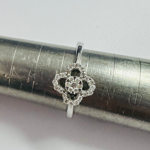 Diamond Ring Modern Design in 9ct White gold size M image 0