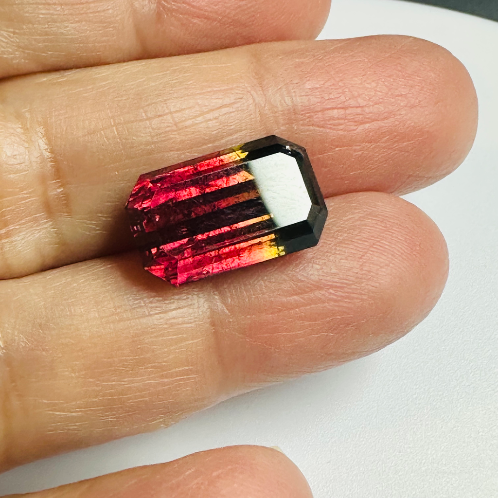 TOURMALINE WATERMELON 16MMX10MM  14.27CTS image 2