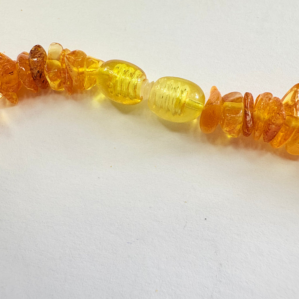 New Amber Threaded Necklace 16inches image 2
