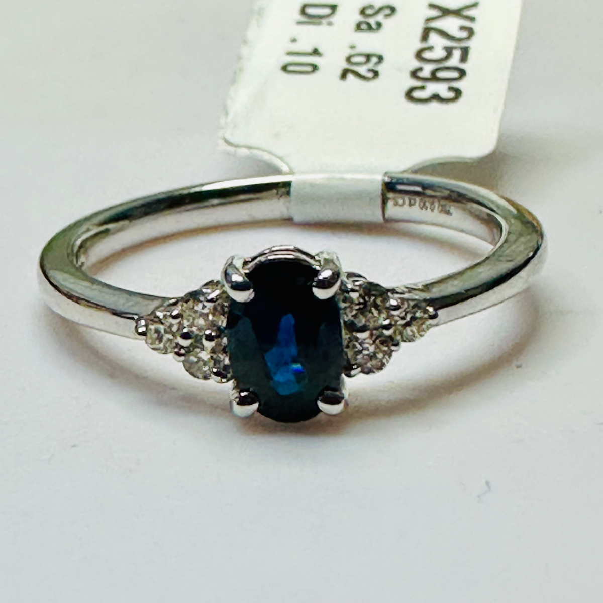 NEW 18Ct Sapphire and Diamond Ring Size M image 1