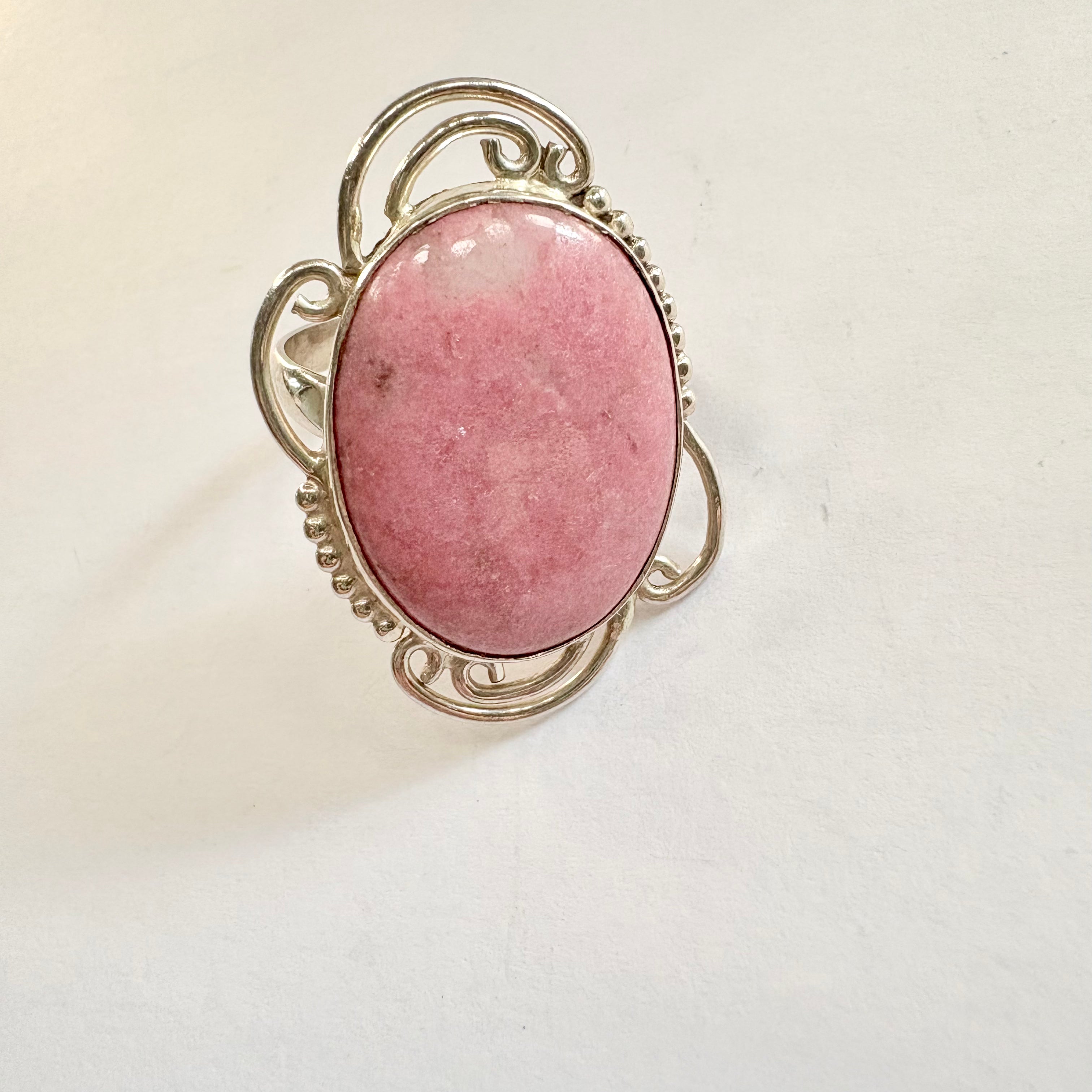 Sterling Silver Rhodochrosite Ring N image 0