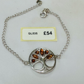 New Sterling silver and Amber tree of life Bracelet image 0
