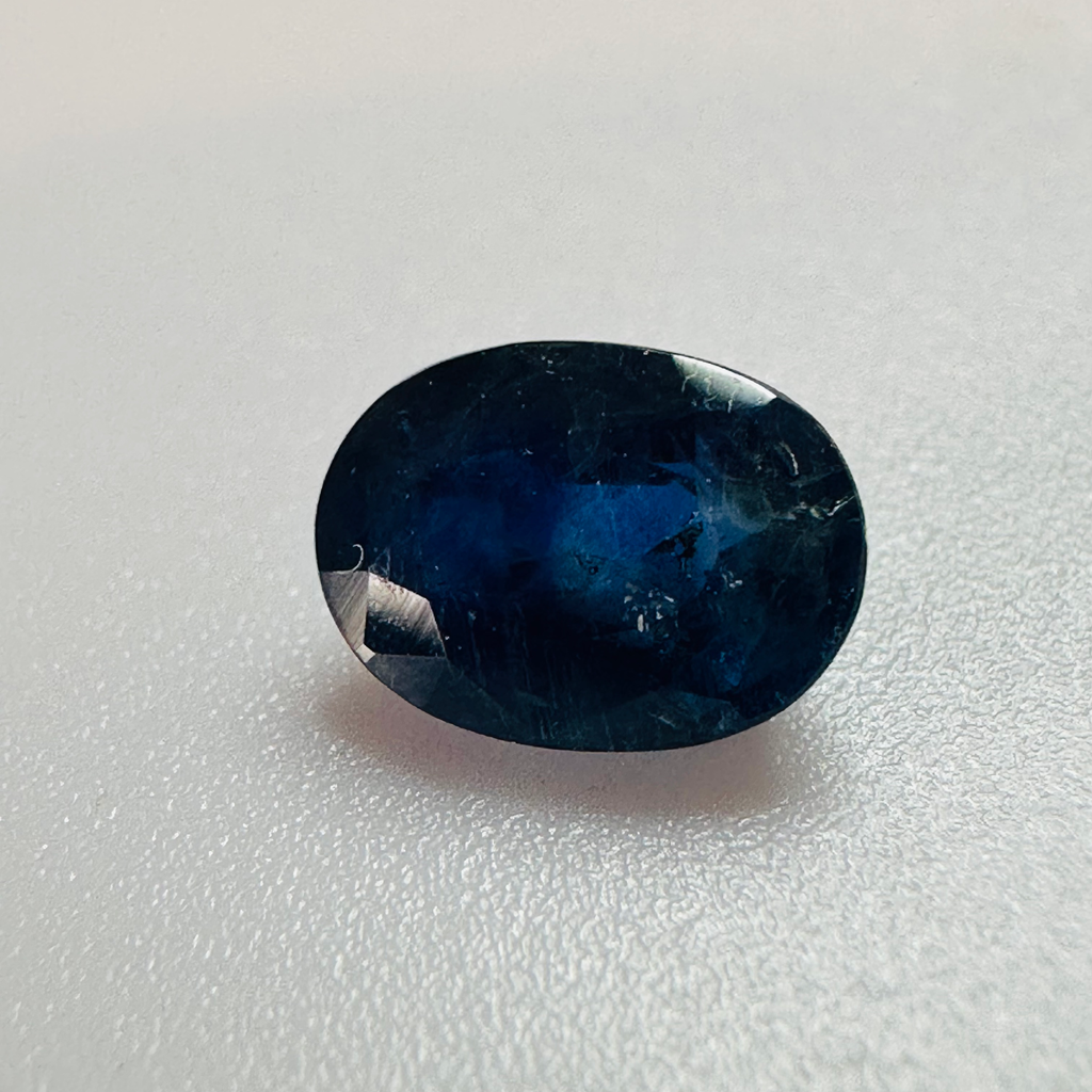BURMA BLUE SAPPHIRE OVAL 6.9MM X5MM 1.07CTS image 1