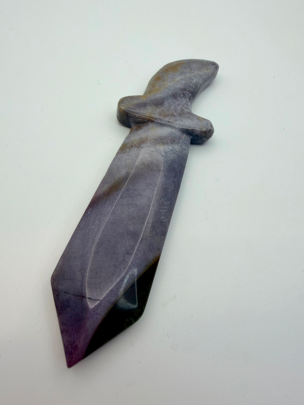 Ocean Jasper Carved Knife ornament 14cm 70g image 2