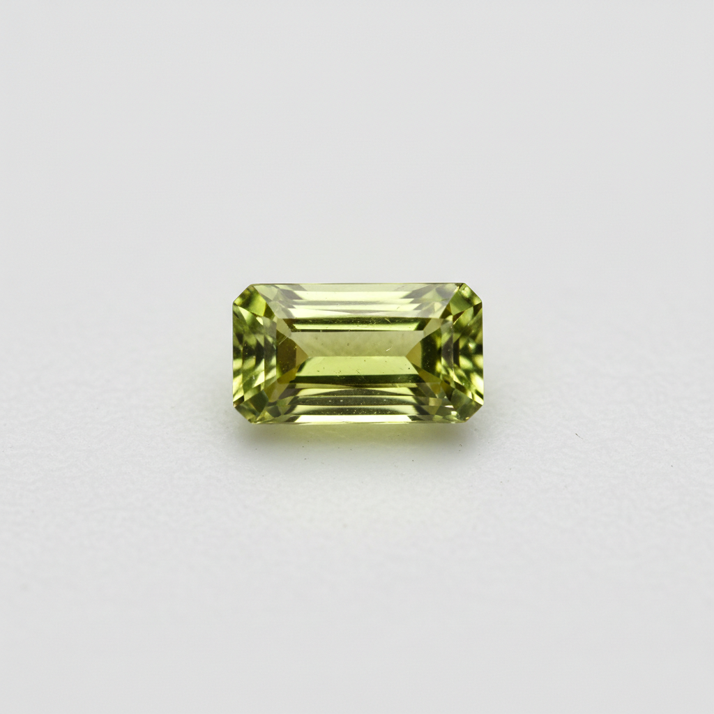 Natural peridot baguette gemstone 5x3mm
