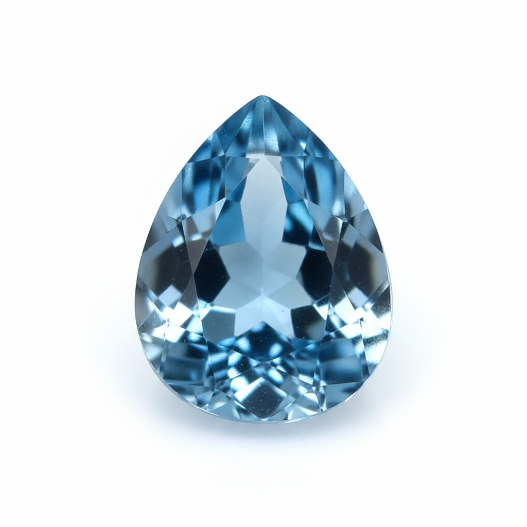 Natural Swiss Blue Topaz Dumpy Drop 4x4mm gemstone