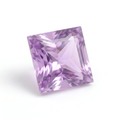 Illustrative light lilac 4.5mm square amethyst gemstone on a white background