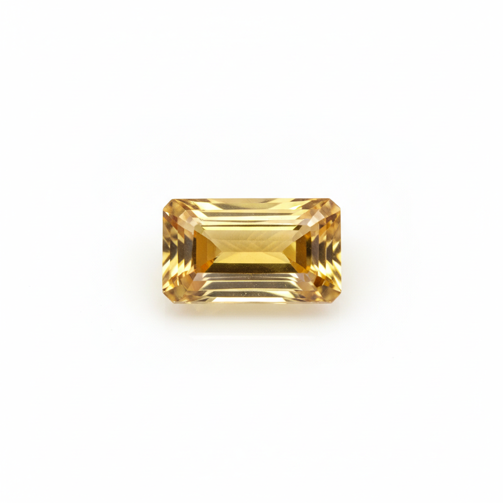 Natural Citrine Baguette 5x3mm golden yellow gemstone