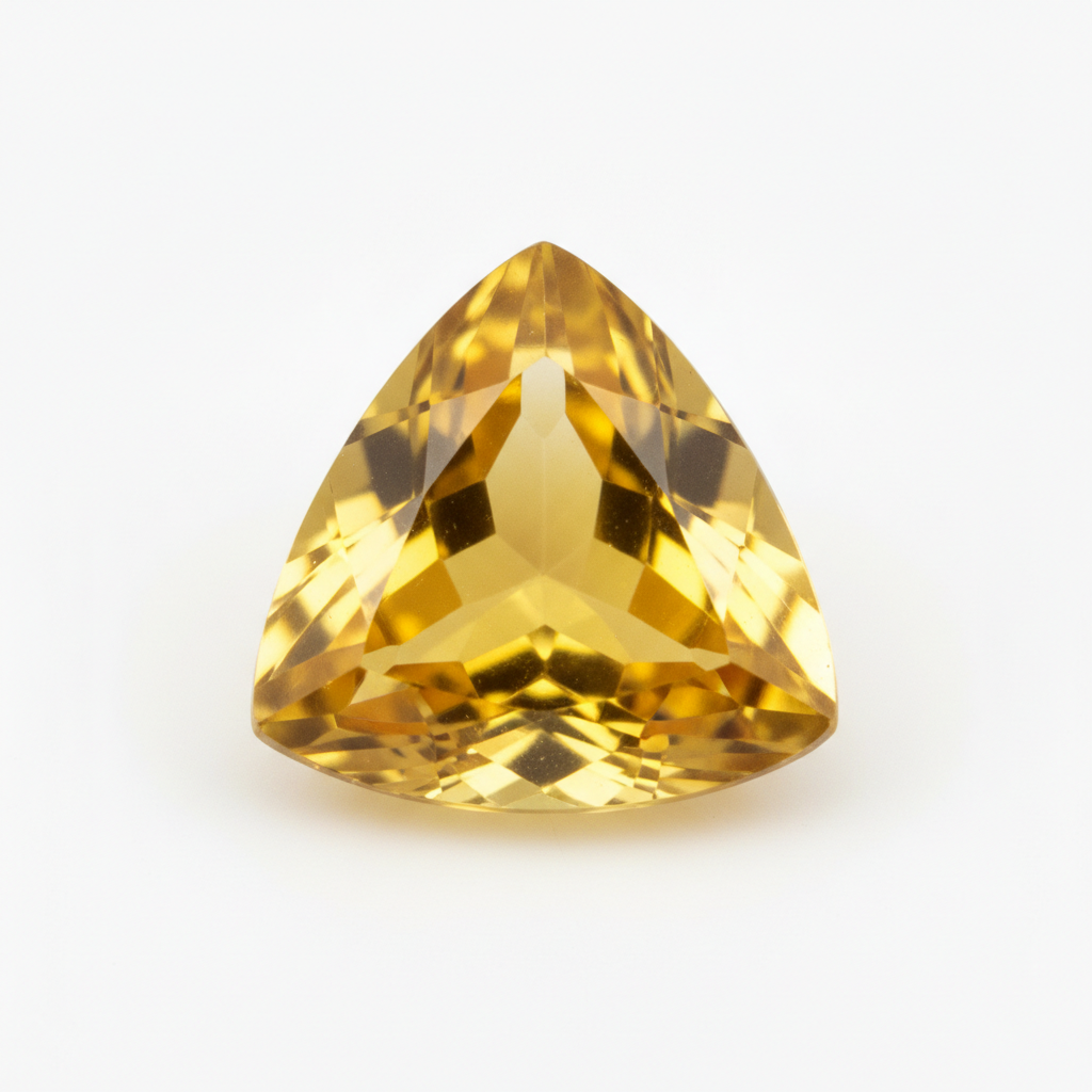 Natural Citrine Trillion 6x6mm golden yellow gemstone