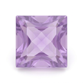 AI-generated illustration of a light lavender square amethyst gemstone, not the actual stone