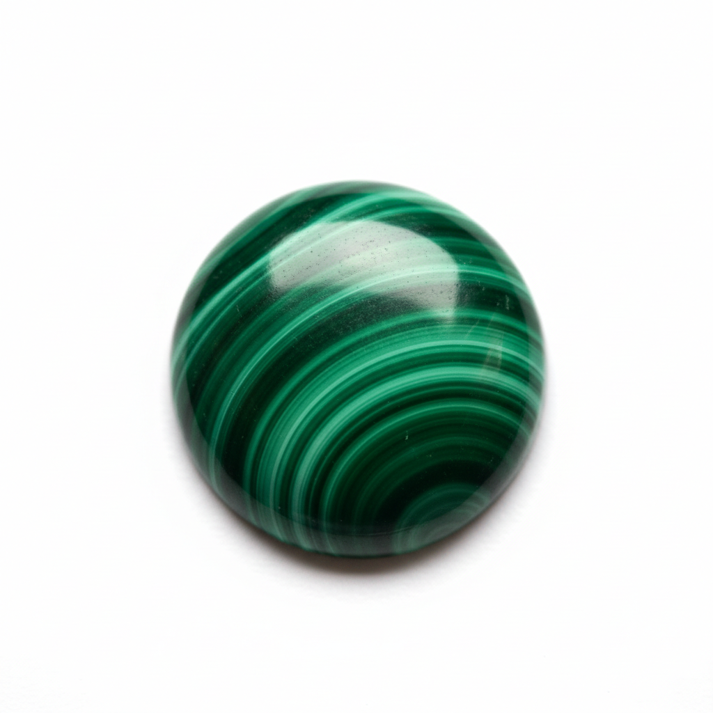 Natural malachite round cabochon 8mm