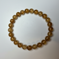 Citrine beaded bracelet 8mm beads warm golden amber colour