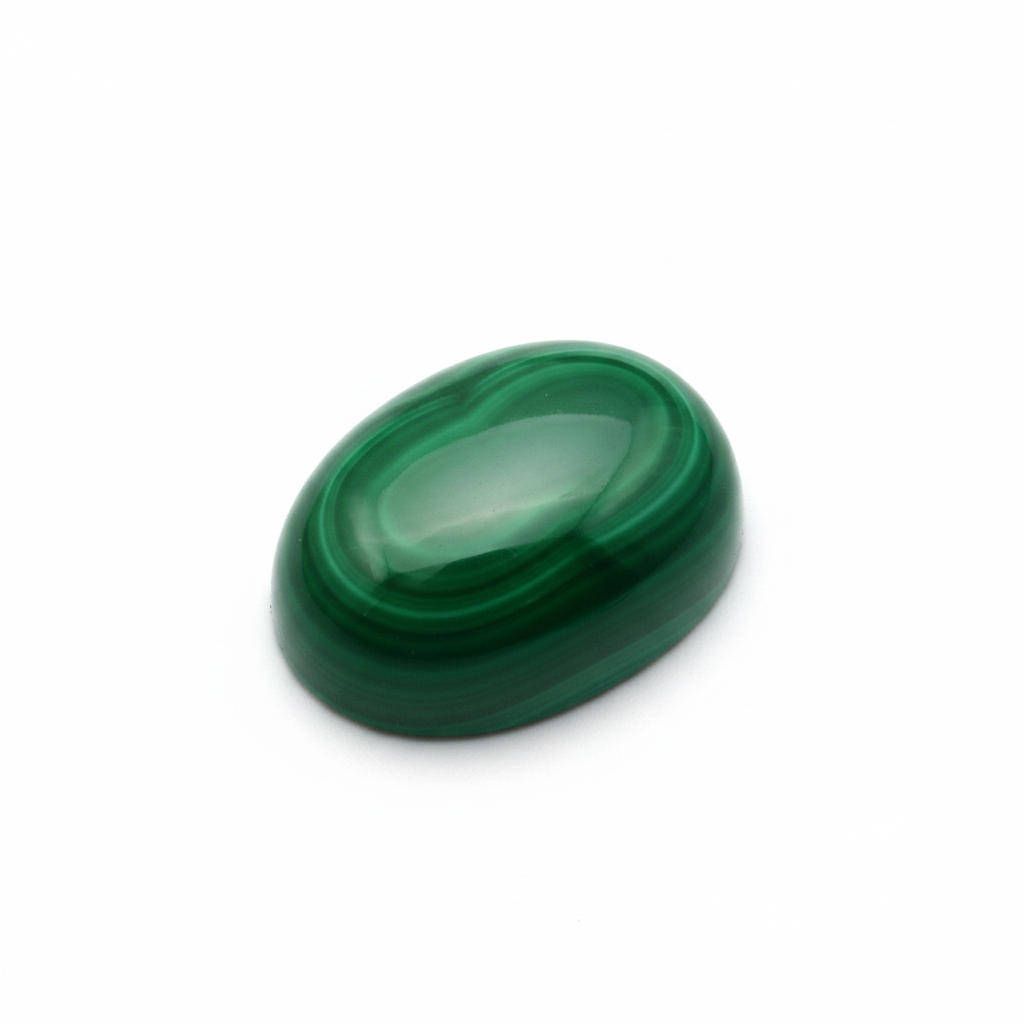 Natural malachite oval cabochon 8x6mm