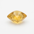 AI-generated illustration of a golden-yellow square buff-top citrine gemstone, not the actual stone