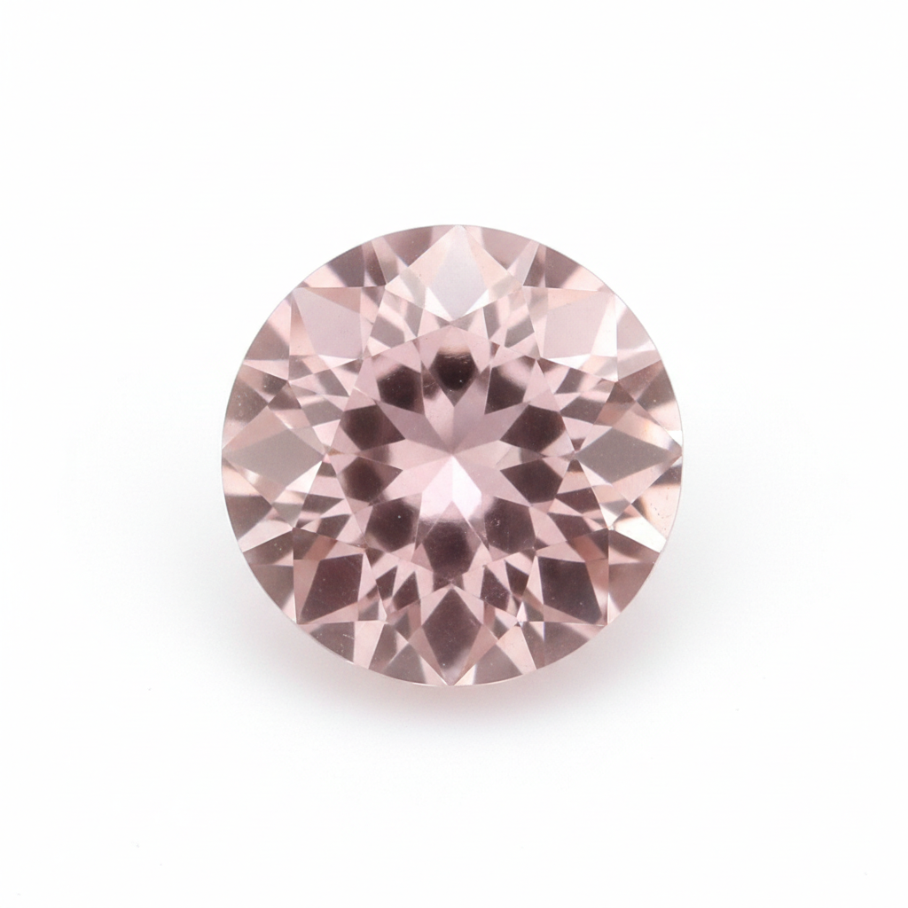 Rose quartz round 7mm faceted gemstone