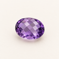 Mid-toned amethyst, 6x4 oval, checkerboard cut