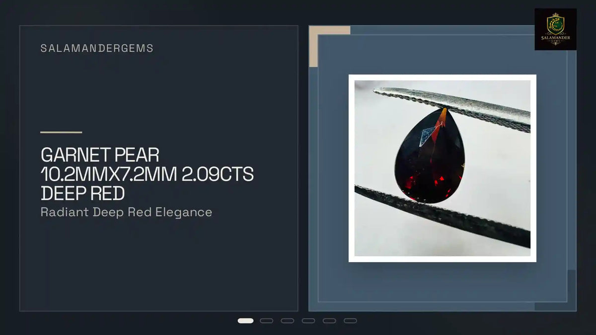 GARNET PEAR 10.2MMX7.2MM 2.09CTS DEEP RED by@Outfy