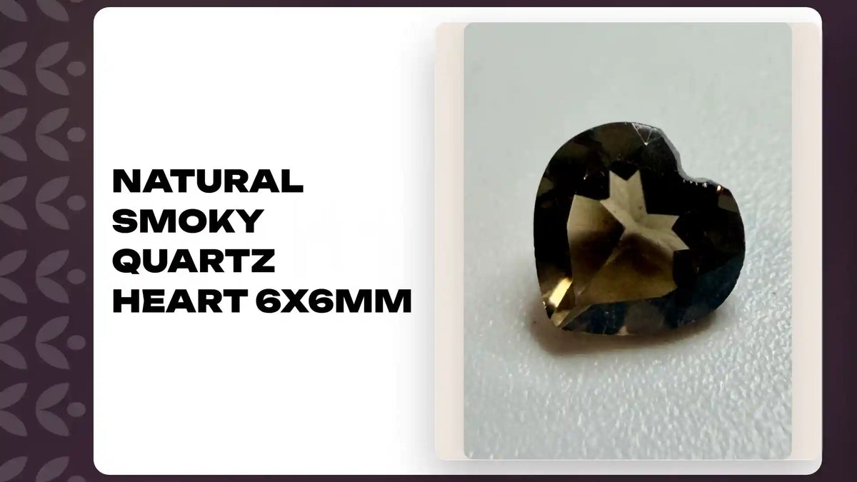 Natural Smoky Quartz Heart 6x6mm by@Outfy