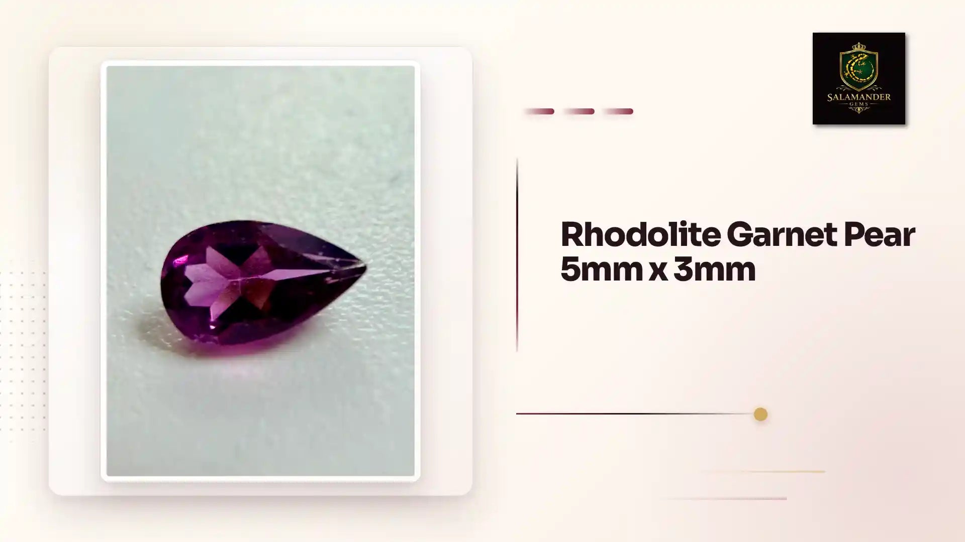 Rhodolite Garnet Pear 5mm x 3mm by@Outfy