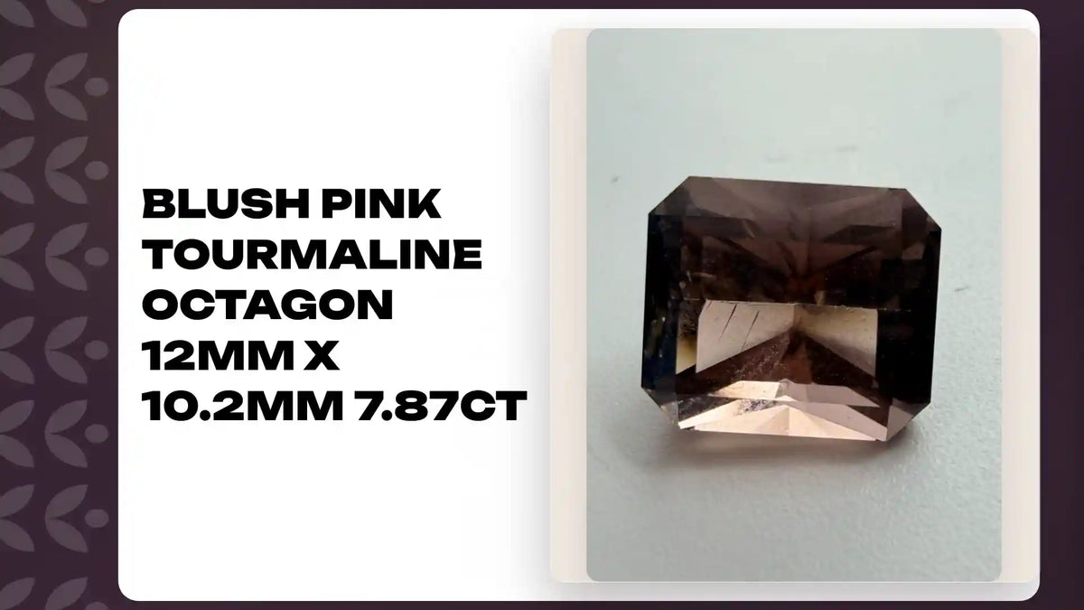 Blush Pink Tourmaline Octagon 12mm x 10.2mm 7.87ct by@Outfy